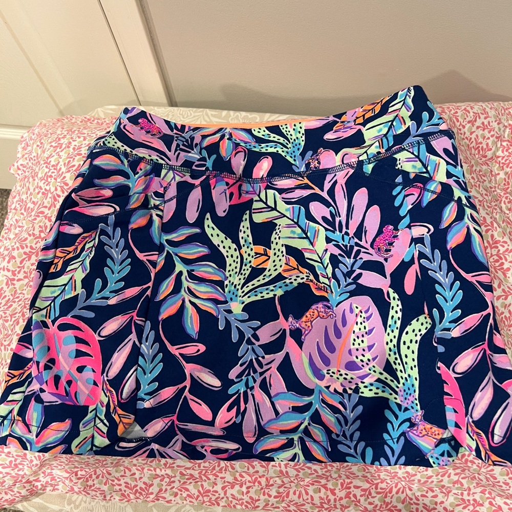 New Lilly Pulitzer Sabbia Skort Oyster Bay Navy You’ve Been Spotted XS